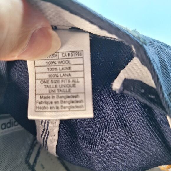 Adidas Utah Jazz Flat Brim Snapback Hat Blue Wool Cap NBA - Picture 8 of 8